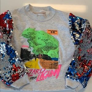 Revamped crop vintage sweatshirt